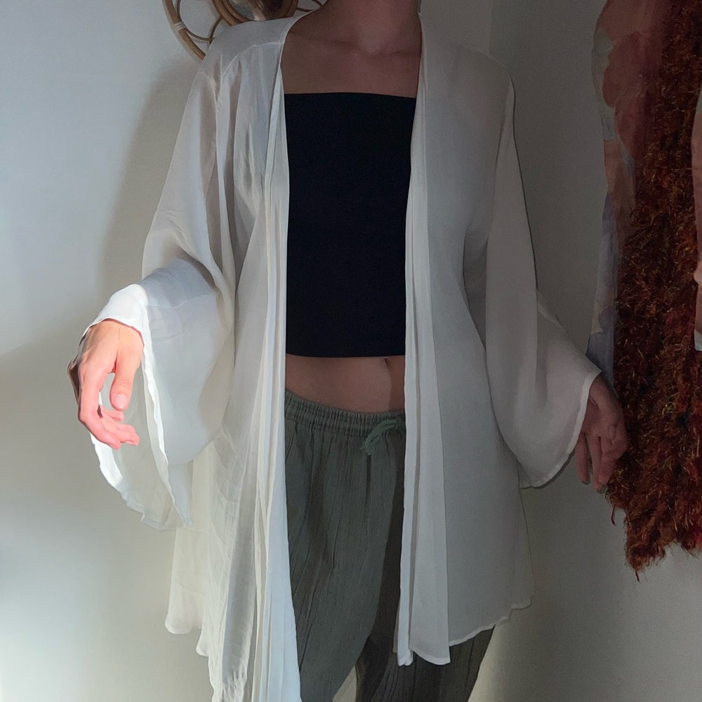 Flowy White Cardigan